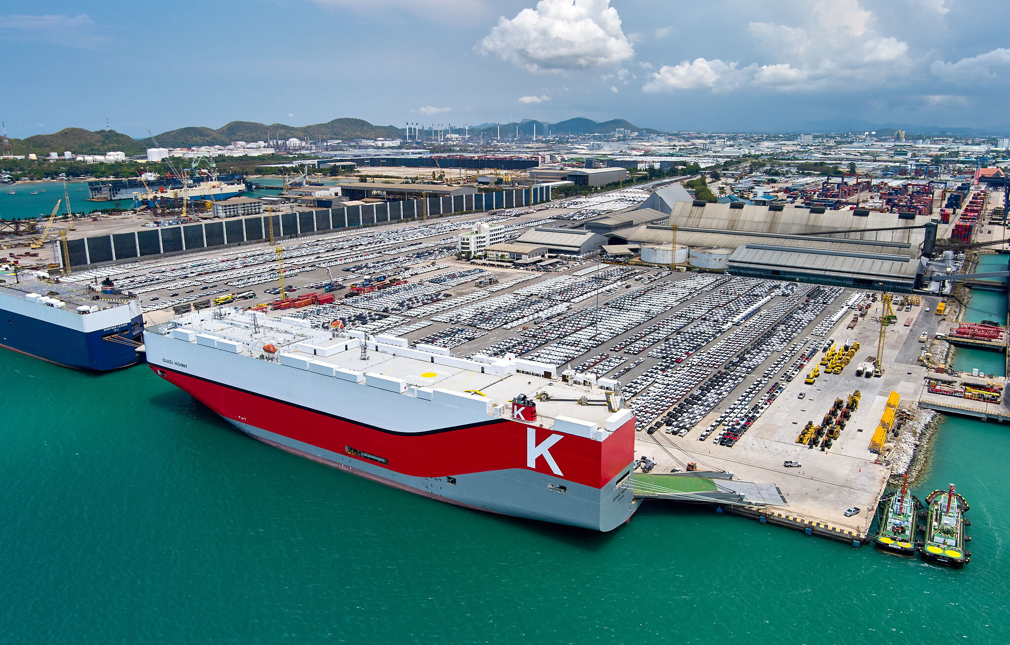 K Line RORO vessel at Laem Chabang port