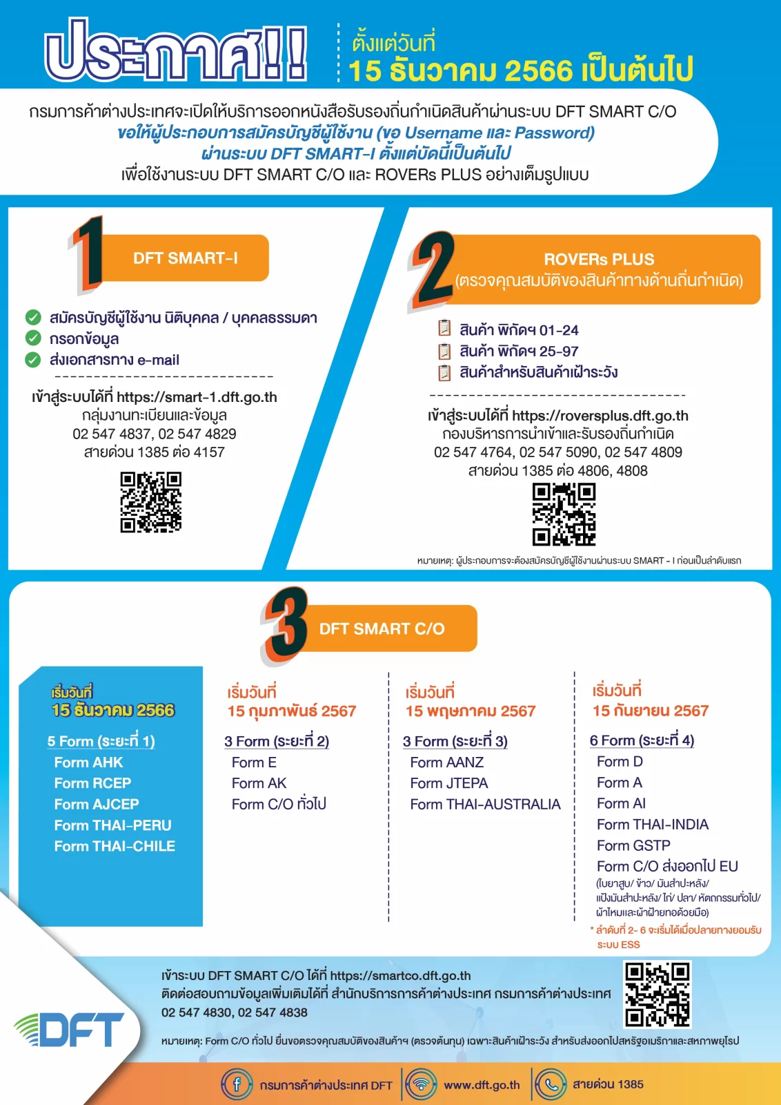 DFT SMART C/O ประชาสัมพันธ์การออกหนังสือรับรองถิ่นกำเนินดสินค้า